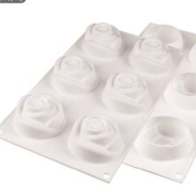 Rosa Silicone Moulds Makes 6 70h 55mm - Image 2