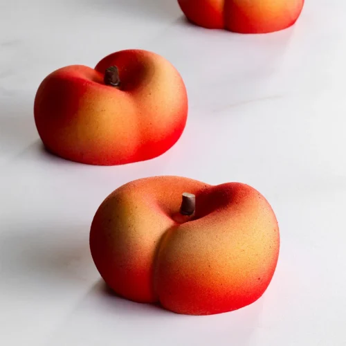 Pavoni Flat Peach Mould Makes 12