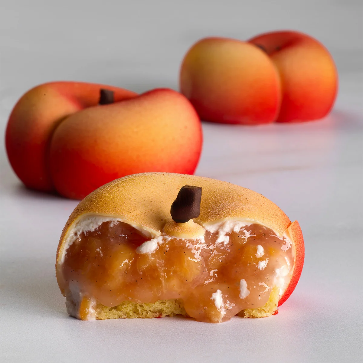 Pavoni Flat Peach Mould Makes 12 - Image 2